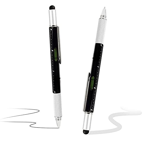 EastyGold Screwdriver Pen Multitool Pen Touch Screen Stylus Ballpoint Tech Tool Pen Gadgets Ruler Level Metal Hexagon Pen for Men Office Outdoor Supplies 3 Pack - Image 5