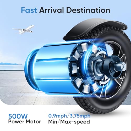 Electric Wheelchairs for Adults,2in1 Detachable Electric Wheelchairs for Senior,3s Foldable Lightweight Power Wheelchair Motorized Wheelchair with 18" Wide cushion,500W Motor,Portable Airline Approved - Image 6