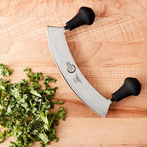 Mercer Culinary Double Blade Rocking Mezzaluna Knife with 2 Knob Handles, 8 Inch, Stainless Steel - Image 7